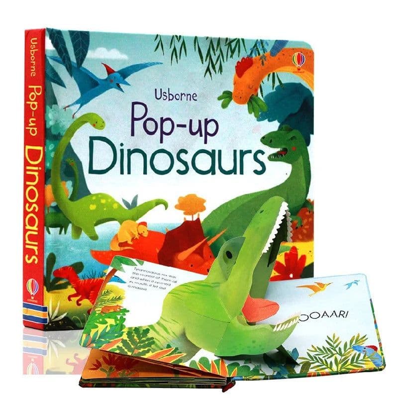 image-3-6 Years Old Usborne Peep Inside Pop Up Dinosaurs English Educational 3D Flap Picture Books Baby Children Reading Book