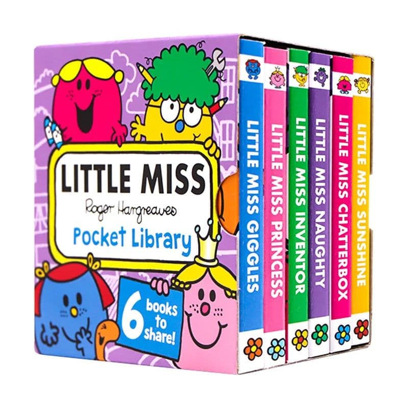 image-6books/set/ Little Miss Pocket Library,Baby Children's books aged 1 2 3, English picture book, 9781405292528