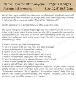 image-How to Talk to Anyone: 92 Little Tricks for Big Success in Relationships Communication & Social Skills English Book Paperback