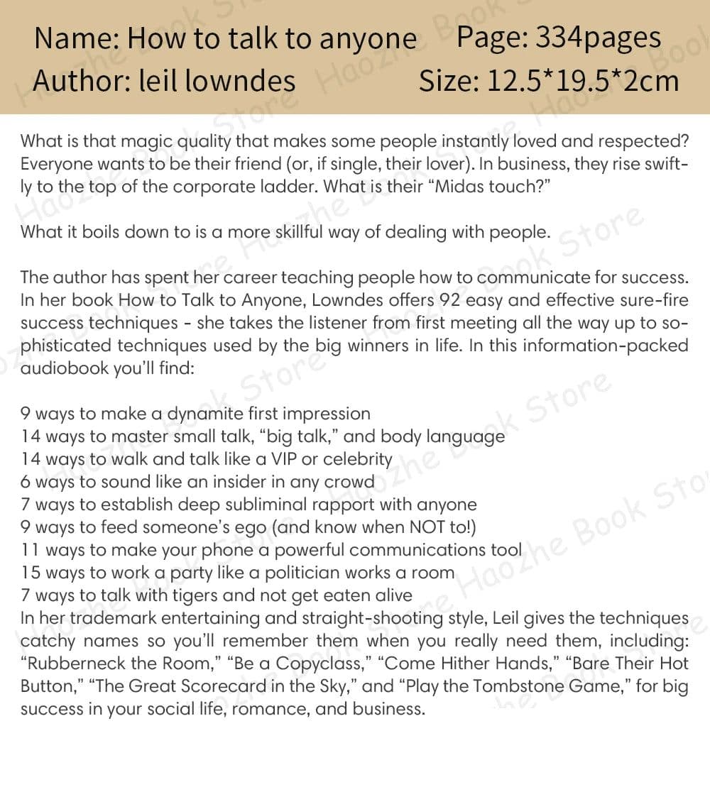 image-How to Talk to Anyone: 92 Little Tricks for Big Success in Relationships Communication & Social Skills English Book Paperback