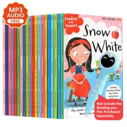 image-20 Books/Set Phonics Fairy Tale English Picture Book Little Red Riding Hood Early Education English Reading Books for Children