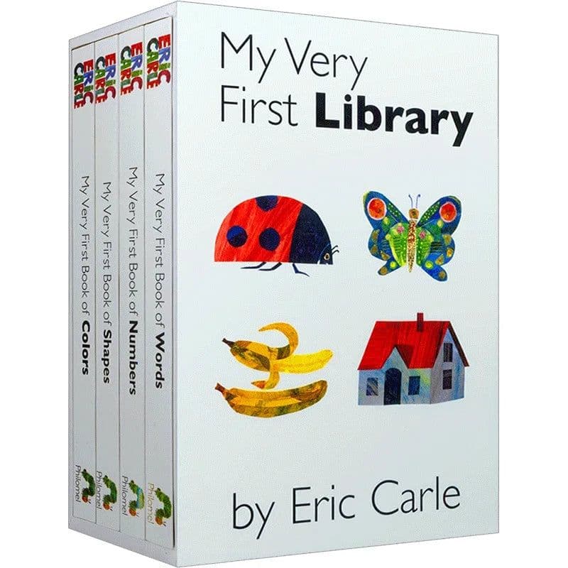 image-4Books/Set Eric Carle My Very First Library, Words Color Number Baby Children's aged 1 2 3, English picture books 9780399246661