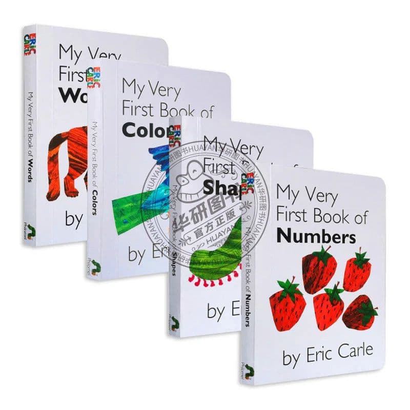 image-4Books/Set Eric Carle My Very First Library, Words Color Number Baby Children's aged 1 2 3, English picture books 9780399246661