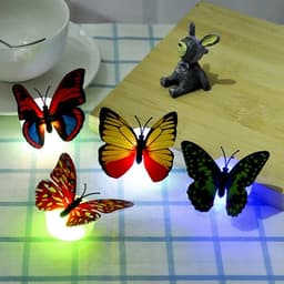 image-Butterfly Self-adhesive LED Wall Lamp Creative Home Room Decoration Night Light Indoor Atmosphere Lighting Random Color
