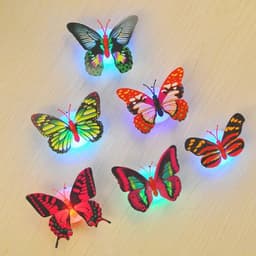 image-Butterfly Self-adhesive LED Wall Lamp Creative Home Room Decoration Night Light Indoor Atmosphere Lighting Random Color