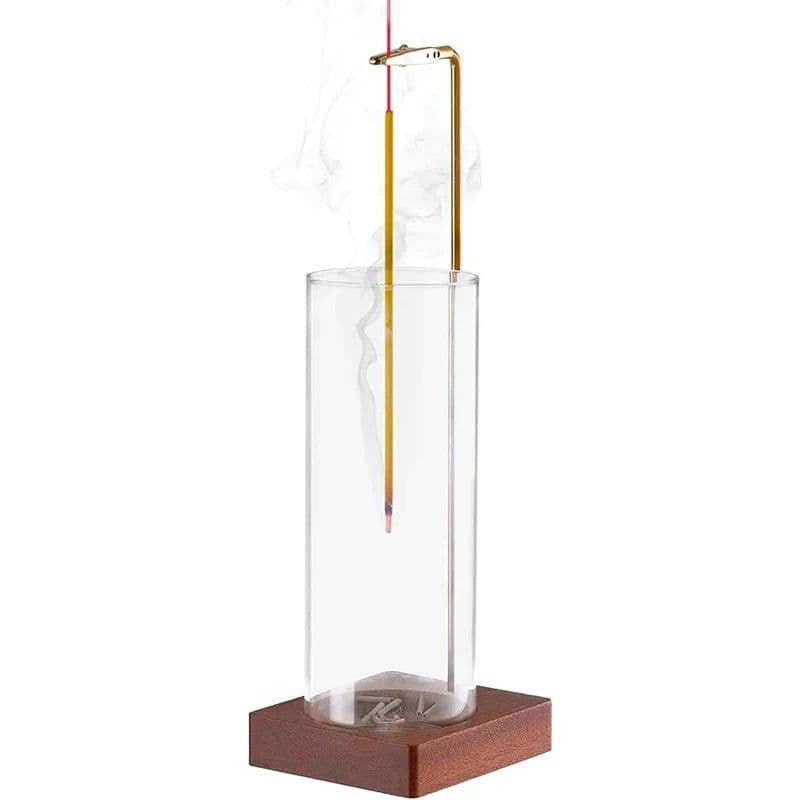 image-1PC Incense Holder For Sticks Removable Glass Ash Catcher Mess-Free Incense Burner Meditation Yoga Spa