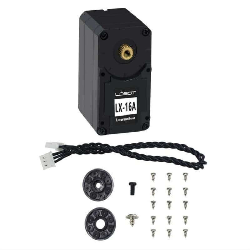 image-LOBOT LX-16A Serial Bus Micro Servo Car Full Metal Gear High Torque 19KG 240 Degree Remote Control RC Parts Robot for Children