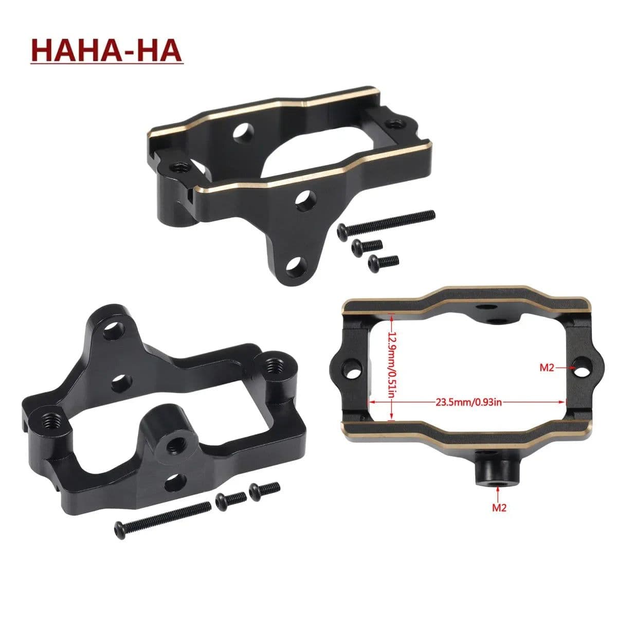 image-9.3g CNC Brass Steering Servo Mount for 1/18 RC Crawler TRX4M 9739 Defender Bronco Upgrade Parts