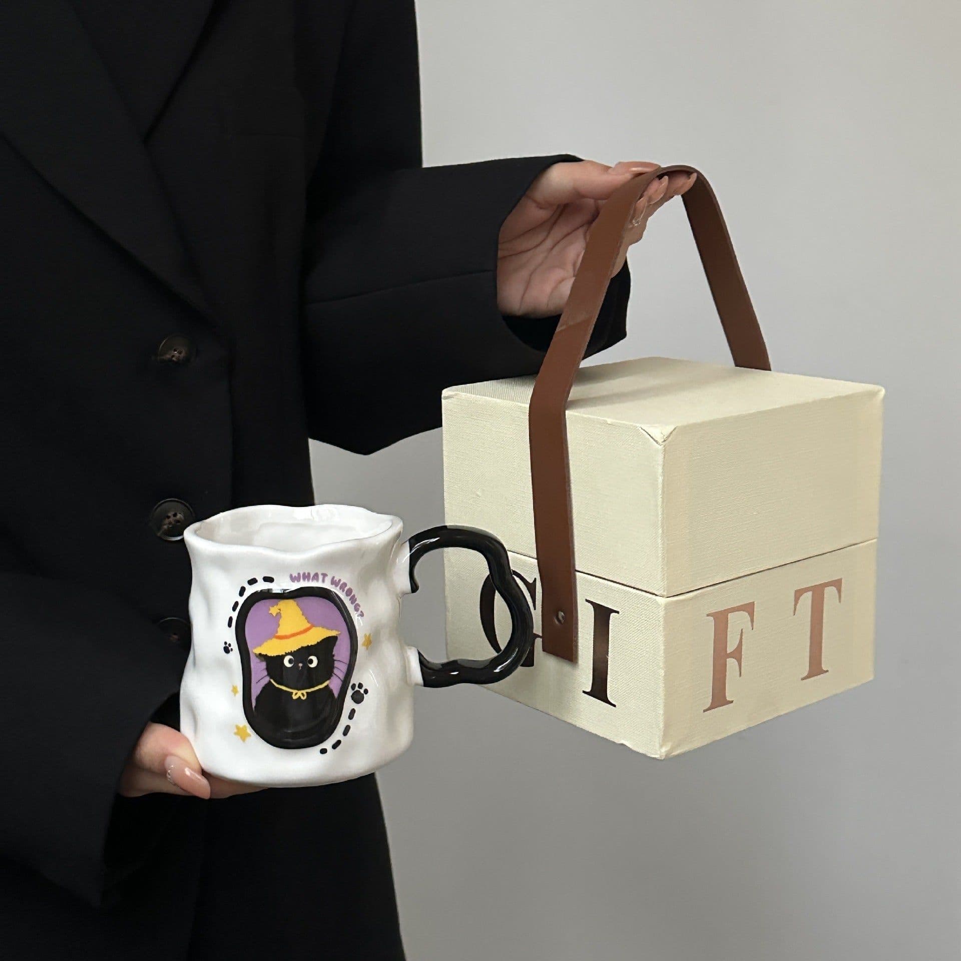 image-Cup Ceramic Hand High Sense Water Cup Box