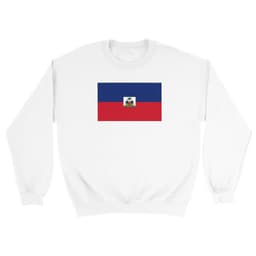 image-Drapeau d'Haïti - Sweat-shirt unisexe classique ras du cou