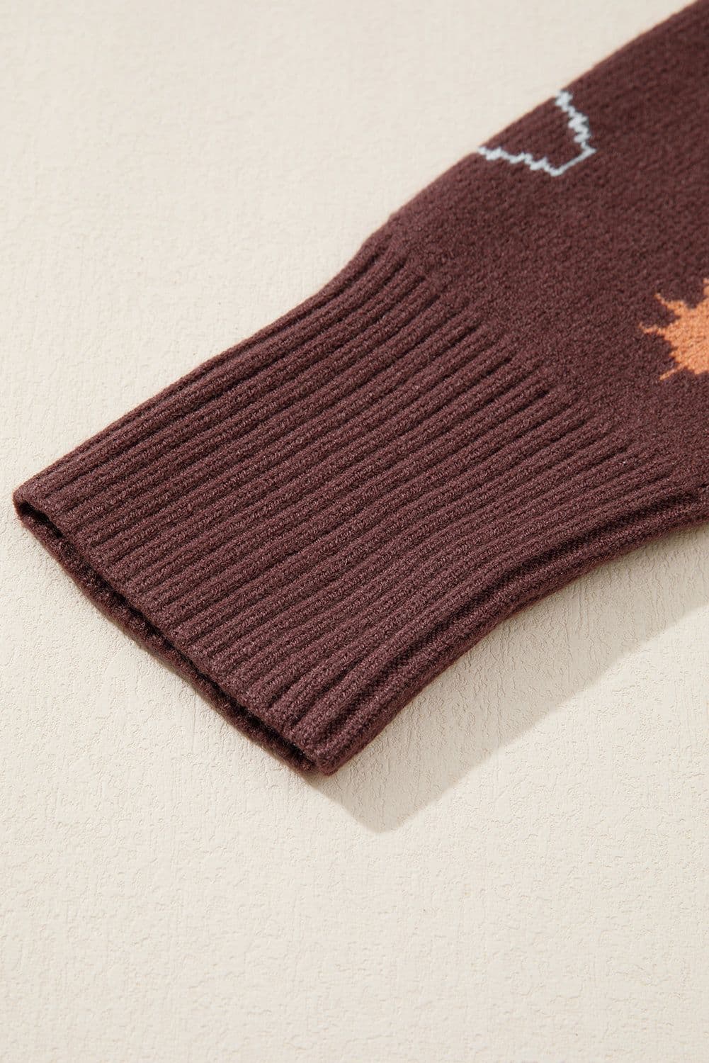 image-Brown Cowgirl Fashion Print Casual Sweater