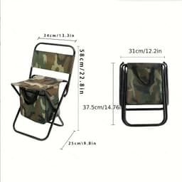 image-Portable Folding Camping Chair - Camouflage
