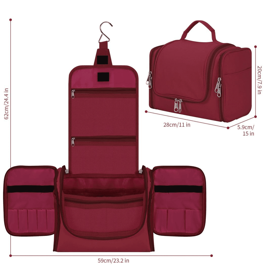 image-Toiletry Bag Bathroom Travel Makeup Toiletries Organiser – Hot Pink