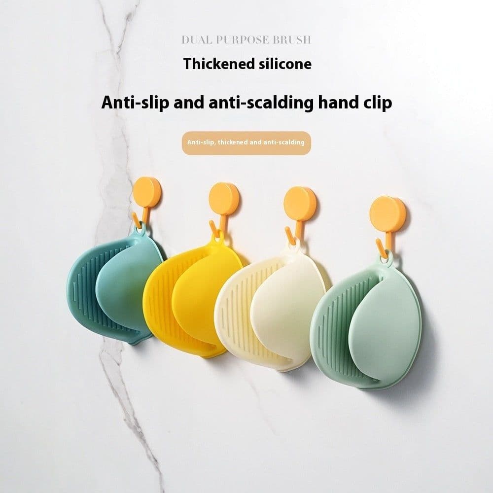image-Silicone Microwave Oven Insulated Gloves Heatproof Baking Handbag