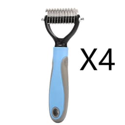 image-Stainless Double-sided Pet Brush Hair Removal Comb Grooming Dematting Dog Grooming Shedding Tools