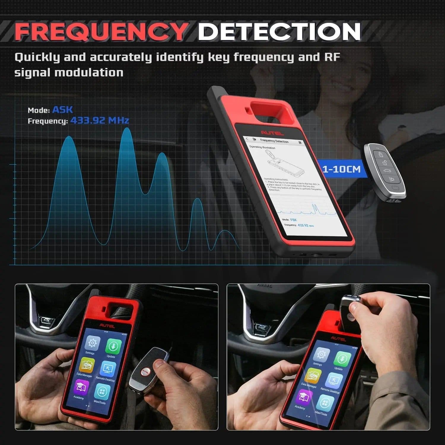 image-Autel MaxiIM KM100 Key Fob Programming Immobilizer Tool 2PCS Autel IKEY for 60s Key Generation OBD IMMO Key Learning on 99% Car