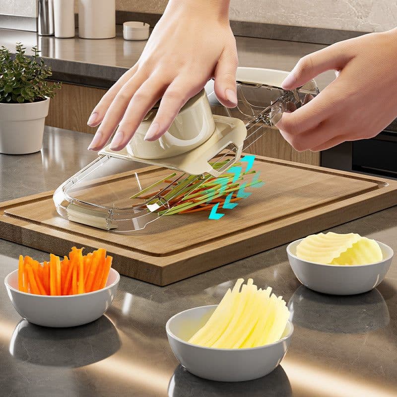 image-2in1 Multifunctional Vegetable Cutter For Cutting And Draining Vegetables Sturdy Food Chopper Convenient Dicer Kitchen Gadget