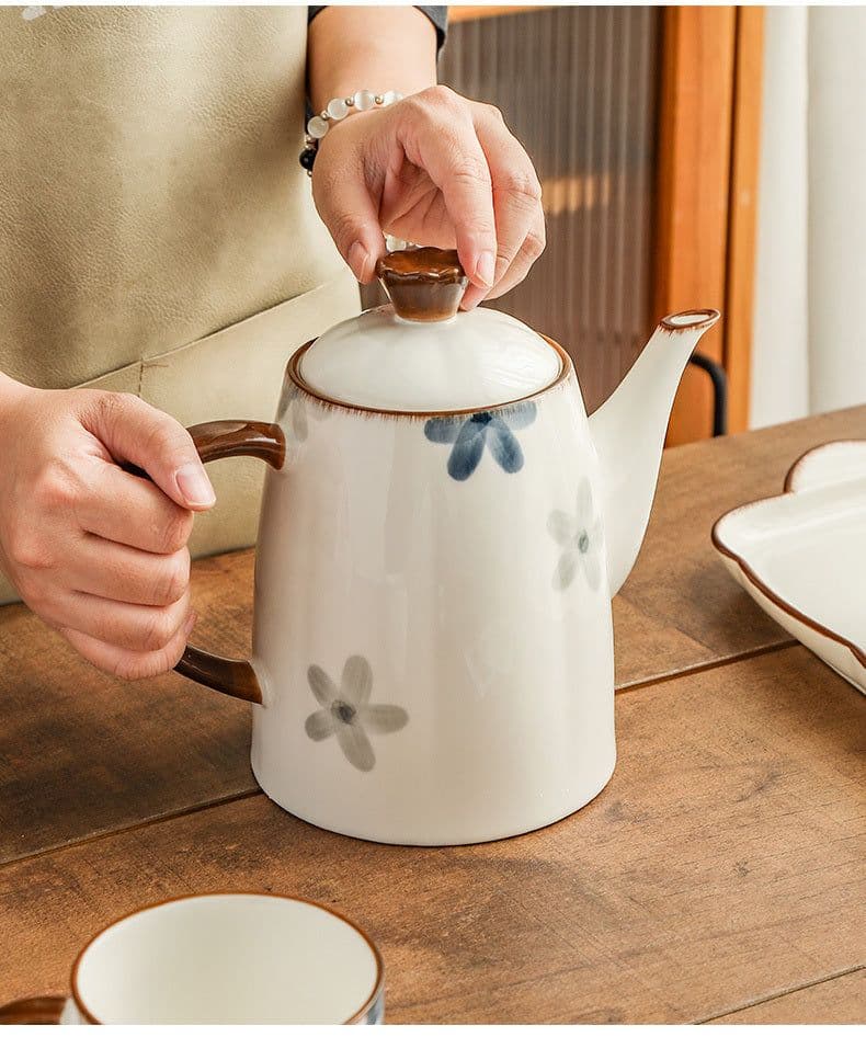 image-Underglaze Cup Suit Household Living Room Water Cup Water Pot Tea Set
