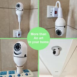 image-WiFi CAMERA 1080P Bulb 4X Zoom Camera E27 Home 5GWiFi Alarm Monitor