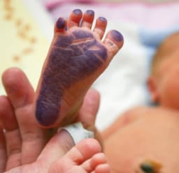 image-Personalized Baby Penguin Footprint Kit, A3 format, white