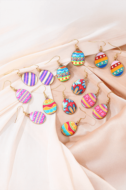 image-Sachet Pink Easter Egg Hook Earrings
