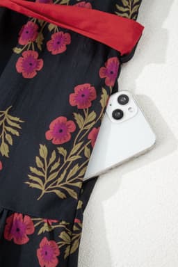 image-Black Retro Floral Print Button Down Belted Short Puff Sleeve Mini Dress