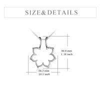 image-Sterling Silver Ring Holder Keeper Flower Pendant Necklace for Women