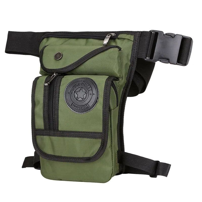 image-High Quality Men's Canvas Drop Leg Bag Military Motorcycle Multi-purpose Messenger Shoulder Bags Belt Hip Bum Waist Fanny Pack