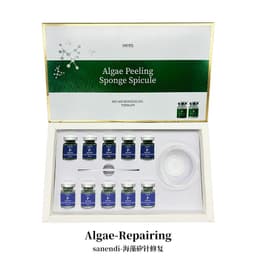 image-10 Vials Algae Peeling Powder DIY Facial Mask Sponge Spicules Natural Seaweed Skin Care Repair Acne Clean Pores 5 Pairs
