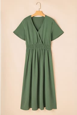 image-Four Leaf Clover Surplice Maxi Dress - Plus Size