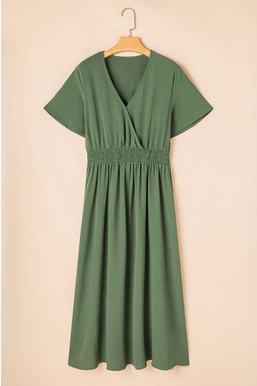 image-Four Leaf Clover Surplice Maxi Dress - Plus Size