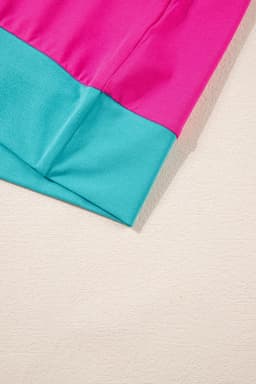 image-Strawberry Pink Color Block Two-Piece Set