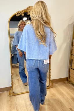 image-Moonlight Jade 3/4 Sleeve Boxy Knit Cardigan