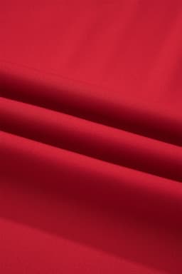 image-Fiery Red Pleated Detail Pull On High Elastic Waist Loose Straight Pants