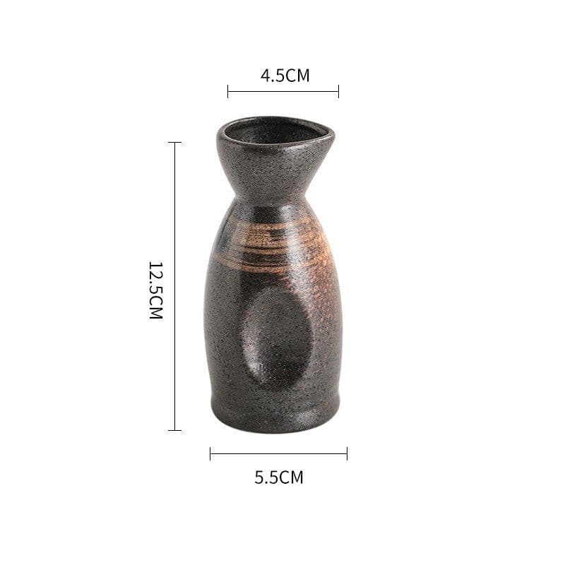 image-Japanese Style Ceramic Wine Pot - Handmade Baijiu Carafe