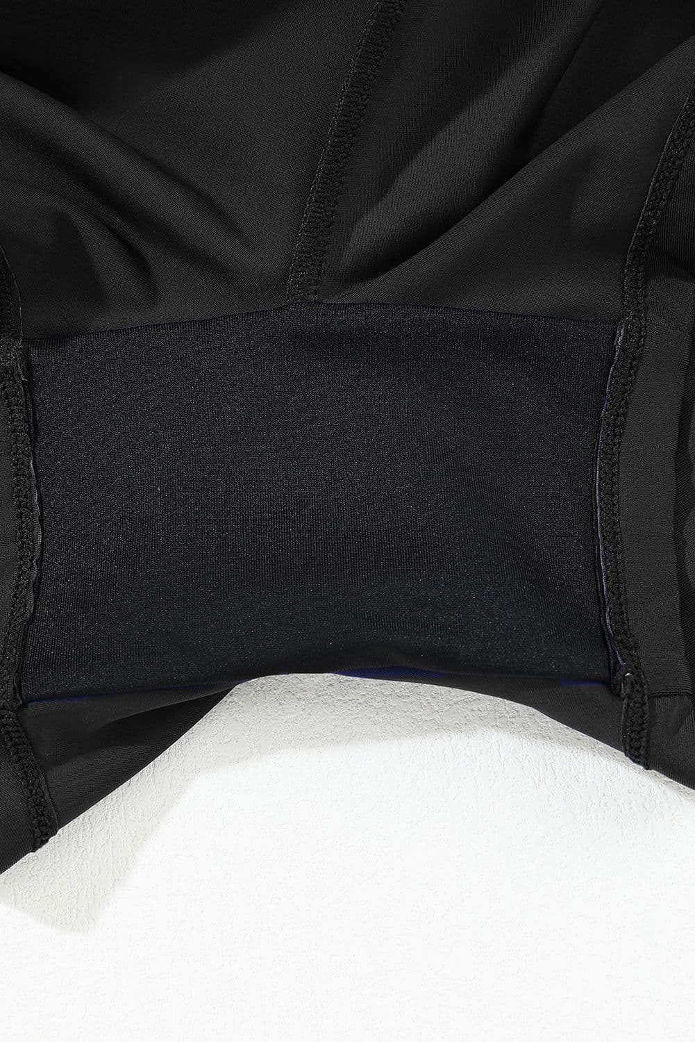 image-Black Pocketed Wide Waistband Swim Shorts
