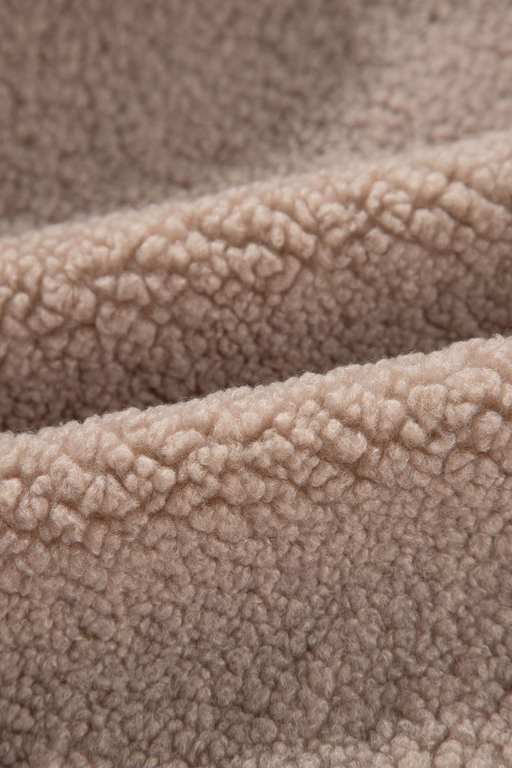 image-French Fuzzy Zipper Winter Jacket, Beige, Pocketed, Winter Wear (65 characters)