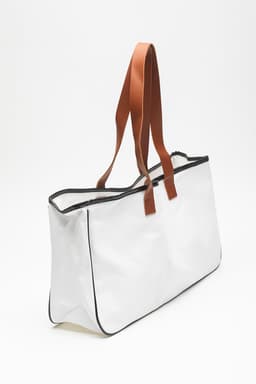 image-Beach Please Canvas Tote Bag - White Large 50cm