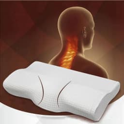 image-Orthopedic Latex Magnetic 50*30CM White Color Neck Pillow Slow Rebound Memory Foam Pillow Cervical Health Care Pain Release