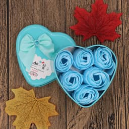 image-Soap Flower Gift Box Valentine's Day Gift Mother's Day Creative Gifts Bear Flower Rose Heart Shaped Tin Box