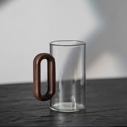 image-Household Borosilicate Glass Smoky Gray Water Cup