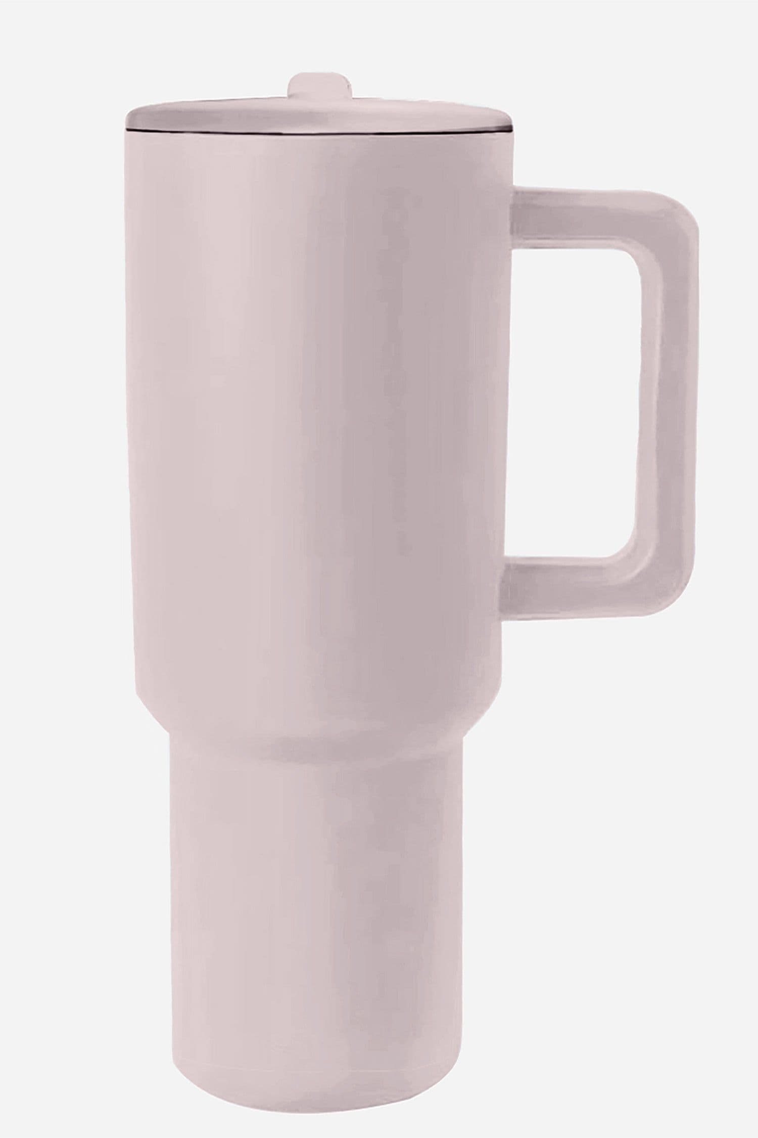 image-Pear Green Frosted Stainless Handle Large Vacuum Cup with Straw 40oz