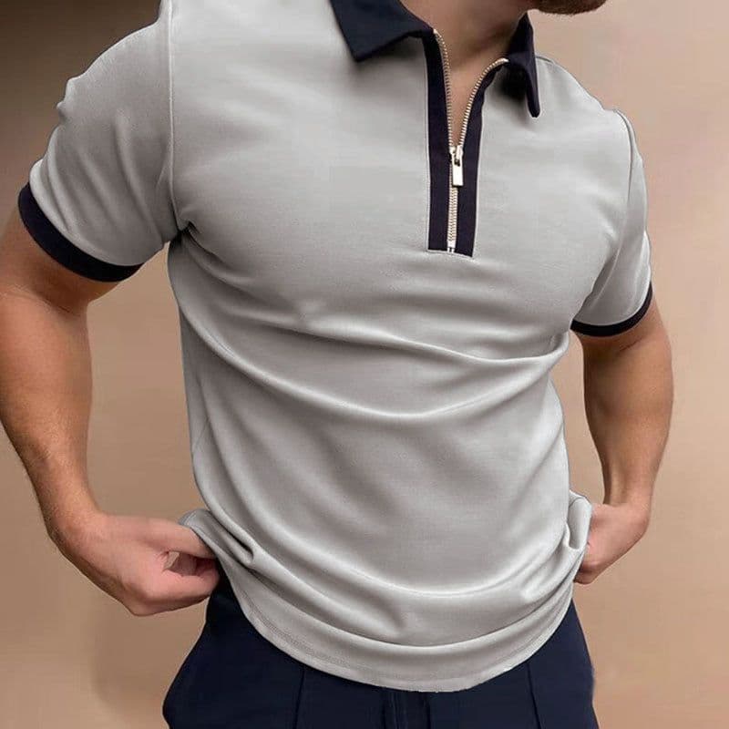 image-Men's Polo Shirt Men Solid Polo Shirts Brand Men Short-Sleeved Shirt Summer Shirt Man Clothing