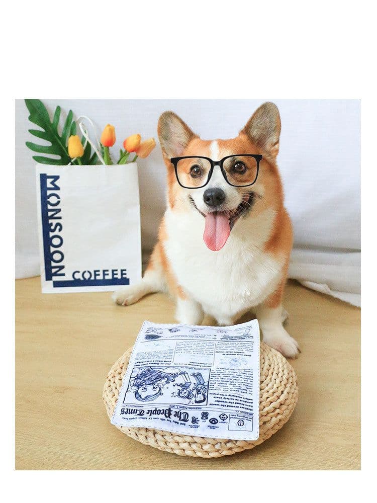 image-Pet Dog Sound Paper Newspaper Toy