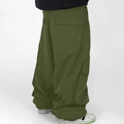 image-2025 Men Baggy Ski Pants Waterproof 10000 Windproof Loose Snowboarding Pants 3L Snowpants Outdoor Hip-hop Ski Cargo Pants Men