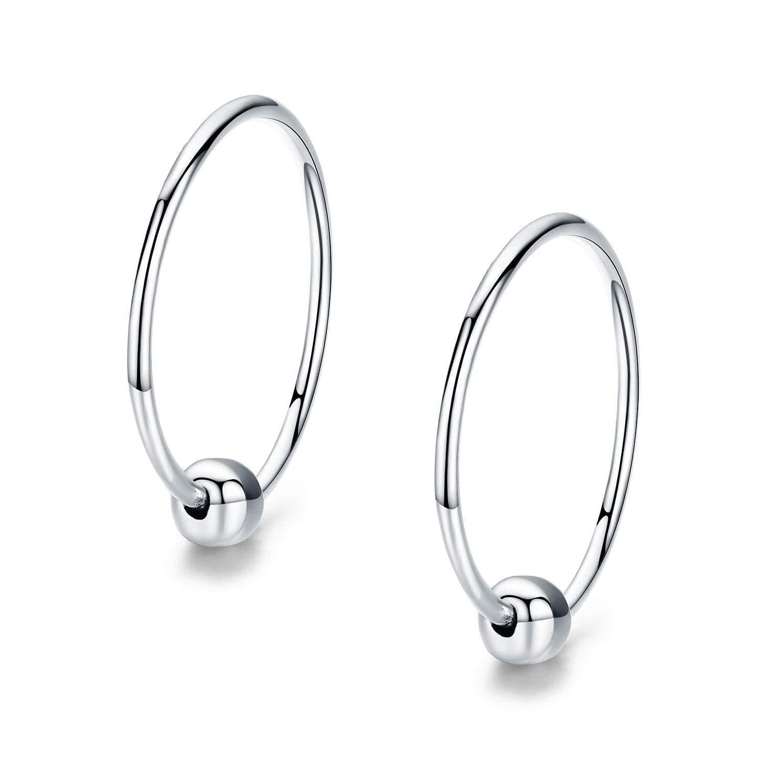 image-Hypoallergenic Sterling Silver Cartilage Dainty Thin Small Huggie Hoop Earring For Women