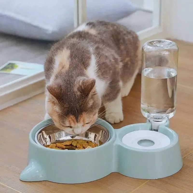 image-Pet Dog Cat Bowl Fountain Automatic Food Water Feeder Container For Cats Dogs Drinking Pet Articles Pet Cat Water Dispenser, Automatic Gravity Cat Water Bowl