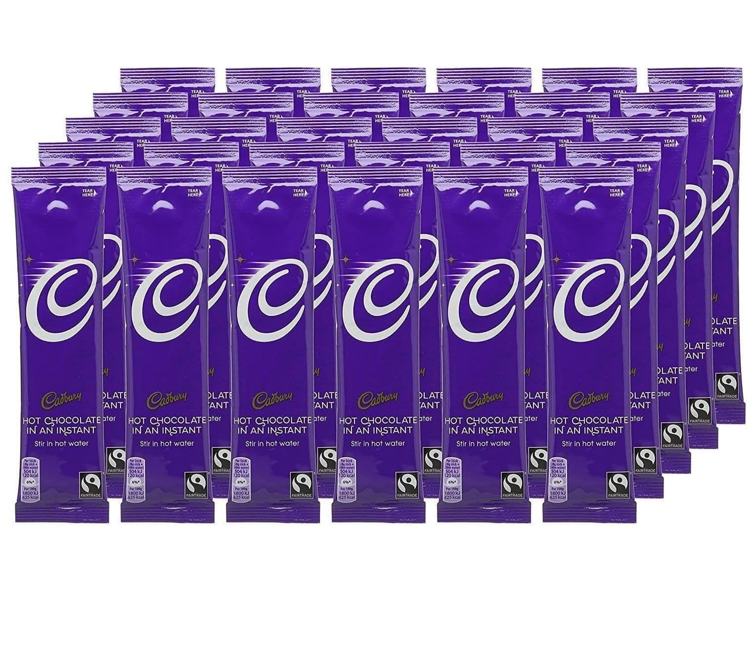 image-Cadbury Instant Hot Chocolate Single Sachets Cocoa Powder Drink 50x28g Full Box