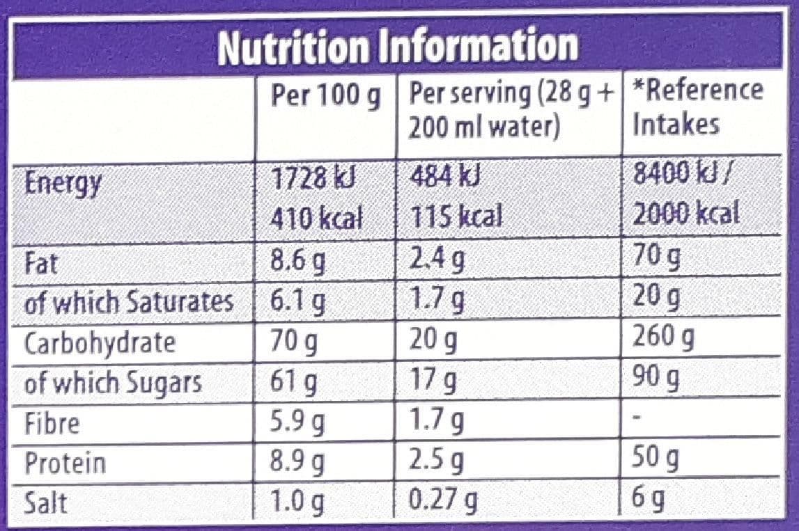 image-Cadbury Instant Hot Chocolate Single Sachets Cocoa Powder Drink 50x28g Full Box