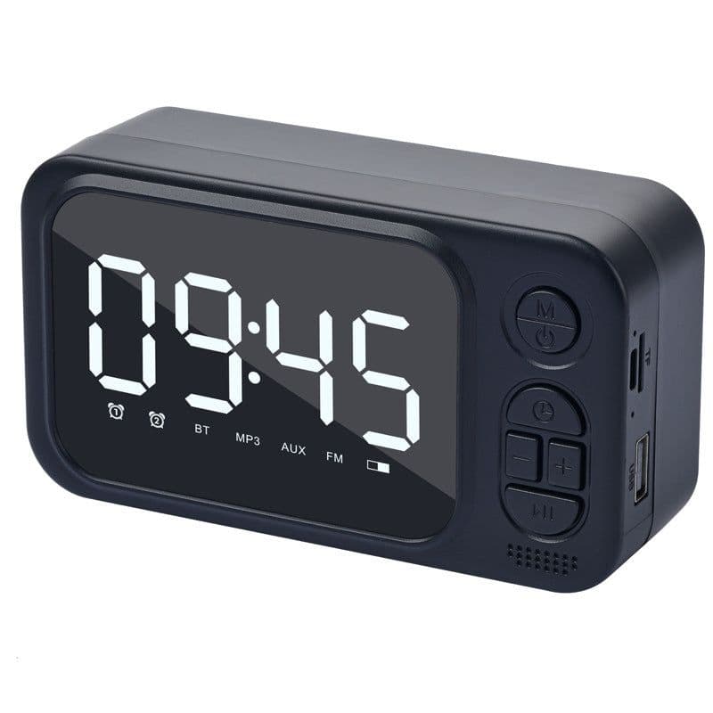 image-Alarm Clock Bluetooth Speaker Outdoor Portable Wireless